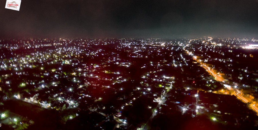 Test Aerial Fotografi di Malam Hari