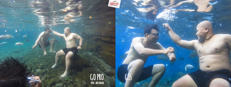 test underwater - gopro vs g15
