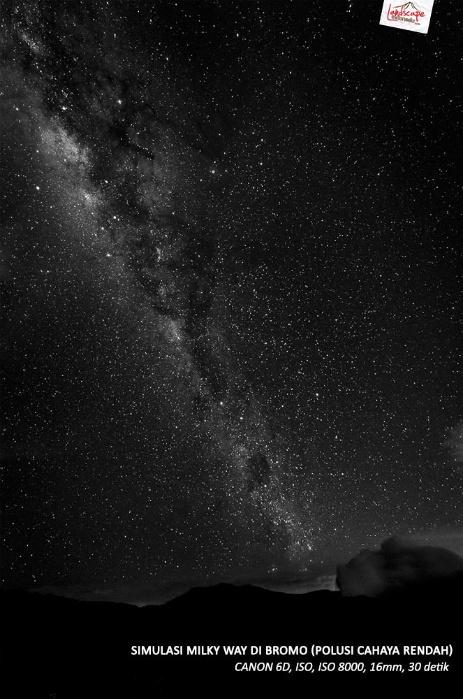 milky way dilihat mata - bromo