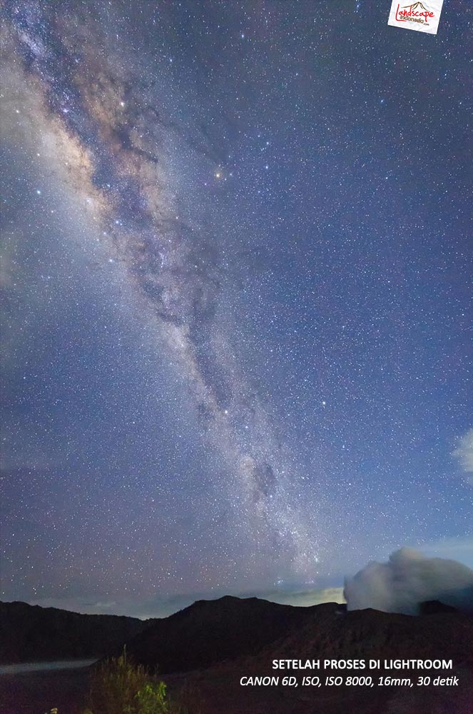 milky way dilihat mata - edit lightroom