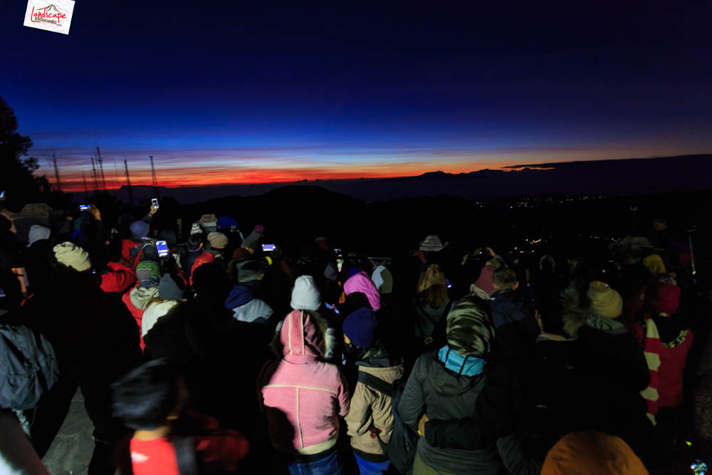 sunrise di pananjakan - ramai