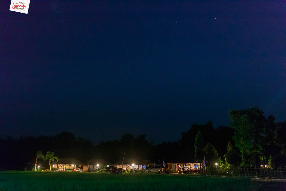 sunset di Plaosan - suasana malam