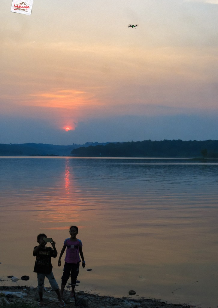 kedungombo dari udara - selfie sore hari
