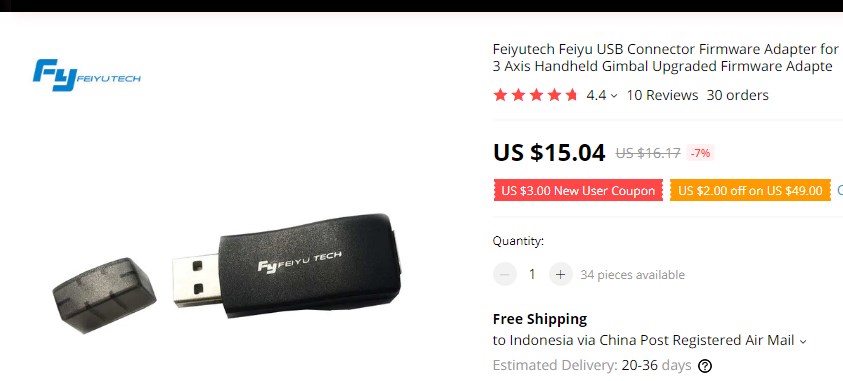 usb feiyu firmware, update firmware gimbal feiyu g6 plus